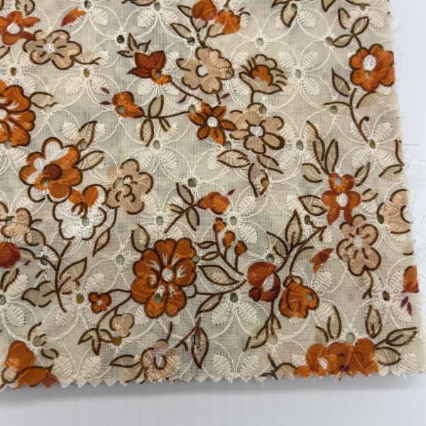 Quality Cotton Printed Embroidery Fabric  For Garment M04-LK017 for sale