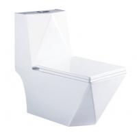 China Hydrocone type square one piece  toilet bowl  Siphonic square portable toilets factory