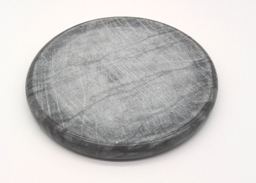 Quality Hotel Natural Round Marble Serving Tray Black Polished Environment Friendly for sale