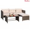 China 3 Pieces Rattan Sectional Outdoor Lounge Sofa Sets Clearance UV Resistant factory