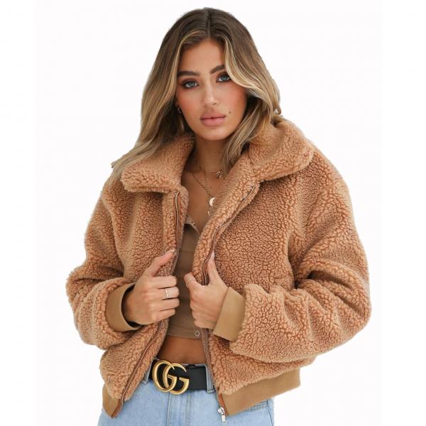 Quality Wholesale New 2018 fashion women turn-down collar winter warm woolen coats for sale