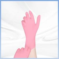 Quality Hygienic Polyvinyl Chloride Pink Disposable Gloves Food Safe CE FDA for sale