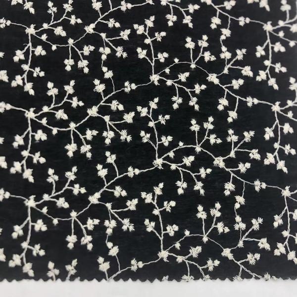 Quality Cotton Printed Embroidery Fabric For Garment M04-LK017 for sale