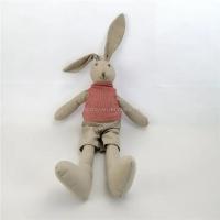 China ODM OEM Plush Stuffed Bunny Toys Cotton Linen Custom Long Leg Easter Rabbit Toys factory