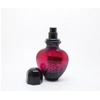 China special shape custom design cheap black and red glass perfume bottles with pump factory