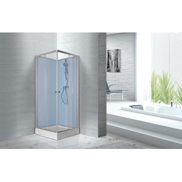Quality White ABS Tray Chrome Profiles Tetragonum Shower Cabins 800 X800X2000mm for sale