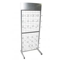 China Custom floor wire mesh grid display racks Powder coating for retail stores for sale