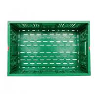 China Mesh Style Plastic Crates With Card for Supermarket Display of Vegetables and Fruits for sale