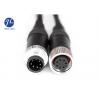 China M12 7 Pin Backup Camera Extension Cable , Aviation Connector CCTV Camera Cable factory