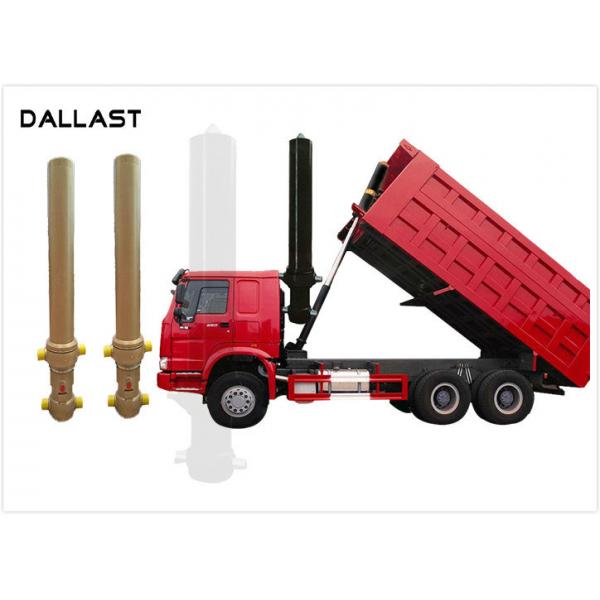 Quality Single Acting Hydraulic Cylinder Long Stroke , Dump Truck Hydraulic Ram for sale