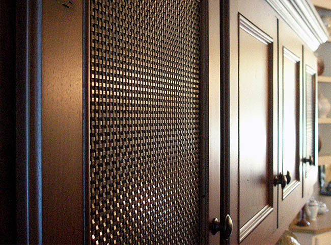 Architectural decorative rigid mesh for cabinet door decoration mesh