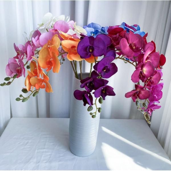 Quality Natural Real Touch Latex Moth Orchid Decorative Artificial Flower Butterfly Orchid for sale