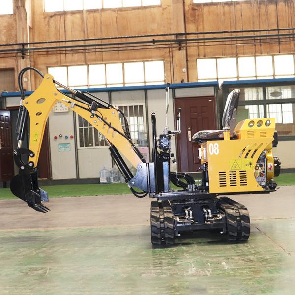 Quality 8.2Kw Yellow Mini Track Excavator 800kg JG-08 730mm Without Sunroof for sale
