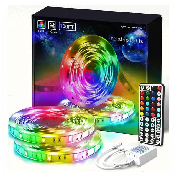 Quality 5m 12V Luces 5050 Multi Color Mood Magic Lights 100ft Led Light Strip With 44keys for sale