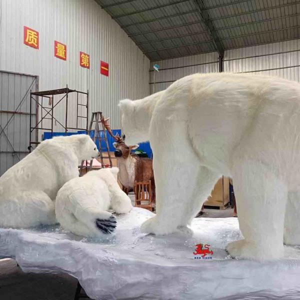 Quality Realistic Animatronic Life Size Polar Bear Customized Available 12 Months for sale