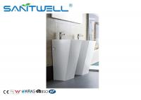 China Modern Standing Ceramic Pedestal Basin Bathroom Hand Washing Sink factory
