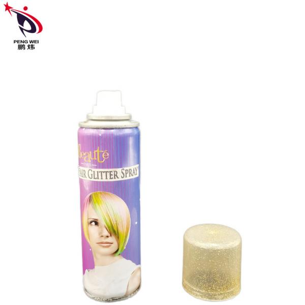 Quality 200ml Harmless Hair Glitter Spray Gold Color Nontoxic Durable for sale