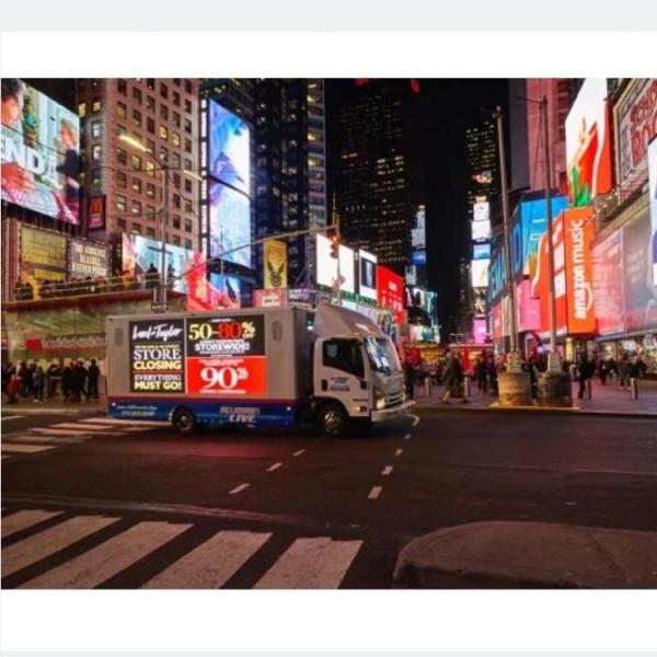 Quality 16ft Digital LED Advertising Box 3 Sides P6 LED Billboard Mounted on Truck for sale