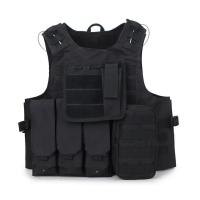 China 1000D Oxford Military And Police Equipment Black Molle Tactical Vest Plate Carrier factory