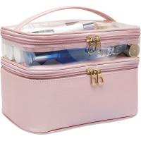 China Multi-functional and waterproof  Double Layer Large Makeup Organizer Bag Toiletry Bag factory