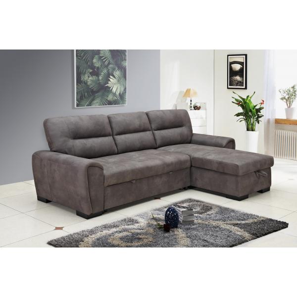 Quality Sectional Pull Out Folding Sofa Bed Multipurpose Breathable Light Gray for sale