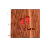 China Wood Made Baby Keepsake Box Photo Album , Milestone Stickers Baby Shower Gift factory