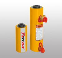 China Double Action Hollow Hydraulic Cylinder Jack Heavy Duty Small Size Yellow Color factory