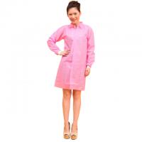 China Pink Colorful PP Medical Lab Coats , Elastic Cuff Disposable Visitor Coats S-3XL factory