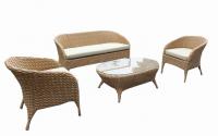 China Outdoor patio furniture 4 pcs rattan wicker sofa set with loveset single chair --YS5747 factory
