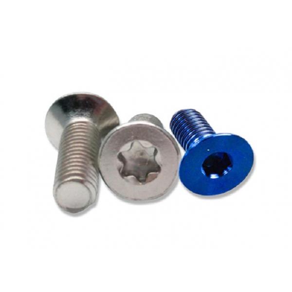 Quality Multiple Color GR2 Titanium Countersunk Bolts With Flat Hex Torx Head for sale