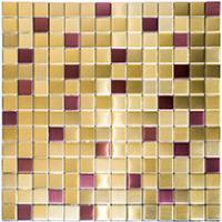 China Decorative Mosaic Stainless Steel Glossy Color Strip Glass Backsplash Mosaic factory