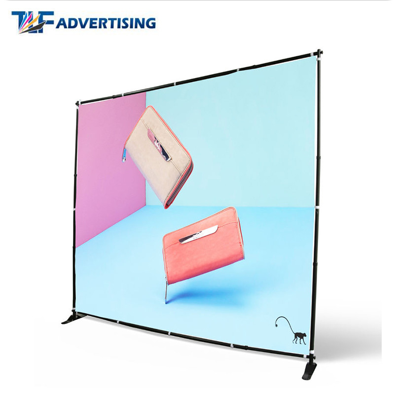 China 10x8 Ft Stand Trade Show Booth Backdrop Telescopic Adjustable Flat Straight factory