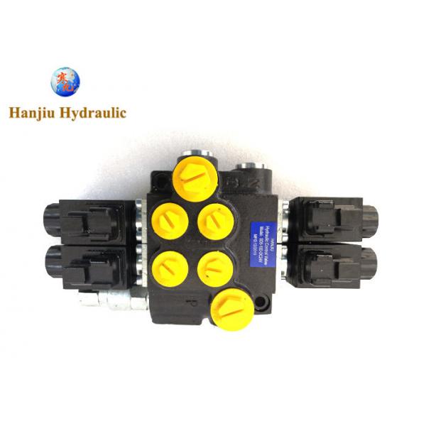 Quality 2 Bank Hydraulic Solenoid Control Valve 13gpm 24 Volt Dc Manual Directional Control Valves Control Solenoid Valve for sale