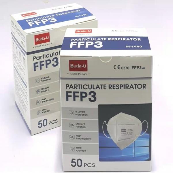 Quality FFP3 NR Respirator Mask With CE 0370 Certification , 5 Layers FFP3 Dust Masks , 99% Filtration Efficiency for sale
