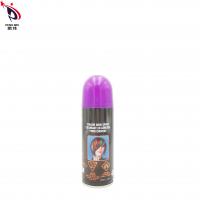 China Nontoxic Tin Temporary Hair Dye Spray , Smudgeproof Purple Hair Color Spray factory