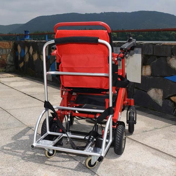 Quality Airport Red 18KG Lightweight Folding Power Wheelchair for sale