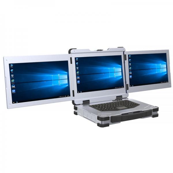 Quality 3 Screen Monitor Rugged Laptop Computers Military 15.6 Inch for sale