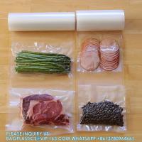 China Transparent PA PE Plastic Storage Bags Vacuum Sealer Food Saver Roll 30m Embossed Vacuum Sealer Bags Packaging factory