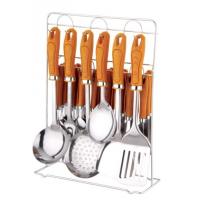 China 32pcs stainless steel  kitchen tool set & tablewares set&kitchenwares &yellow handle dinnerwares factory