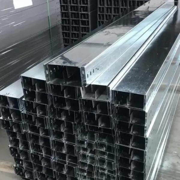 Quality Outdoor Hot Dip Galvanized Cable Tray Ventilation / Perforation Groove for sale