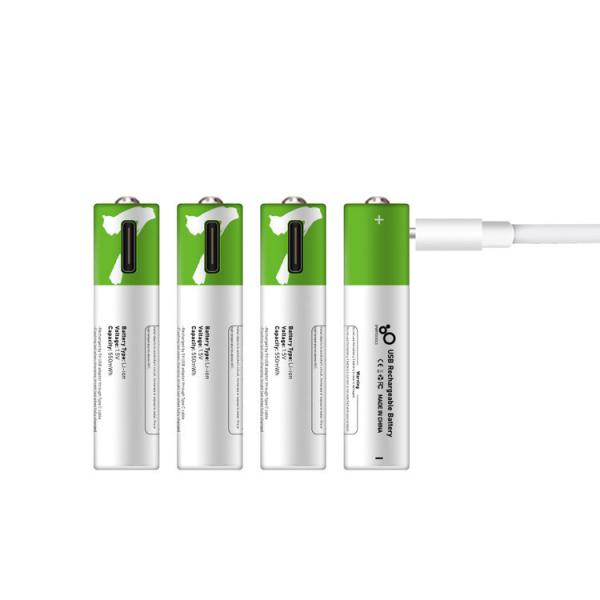 Quality 1.5V Type C USB 370mWh AAA Rechargeable Batteries for sale