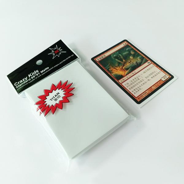 Quality PP White Color Card Sleeves 66X91mm Polypropylene For MTG Games for sale