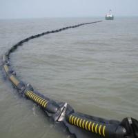 China Inflatable Rubber boom Oil Spill Containment Floating Silt Curtain factory