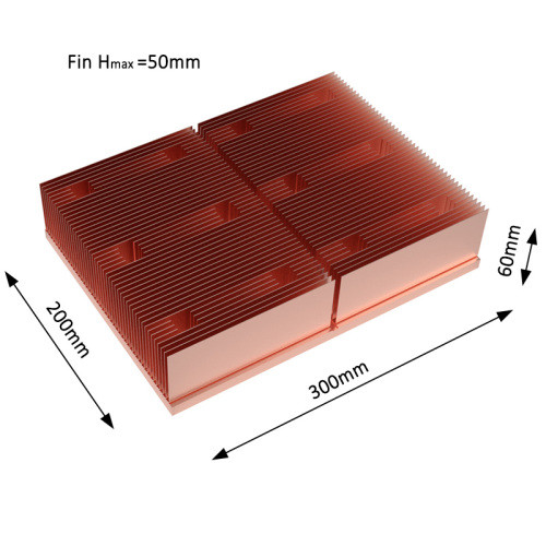 Quality Copper Skived Process Fins Heat Sink for sale