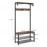 China Hallway Coat Rack with Shoe Bench, Coat Stand with Storage Shelves, Coat Stand, HSR45BX factory