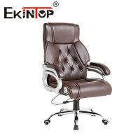 China Durable Leather Massage Office Chair Swivel Brown Leather Executive Chair factory