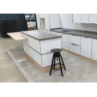 China Light Grey Quartz Floor Tiles Countertop Kitchen Top Full Polished Surfaces Finished factory