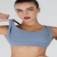 China Moisture Wicking Large Cup Sports Bra Plus High Elastic Double Shoulder Yoga Bra factory
