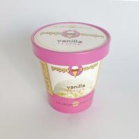 Quality Custom Printed Ice Cream Paper Cup With Lid For Frozen Yogurt 14oz 420ml for sale