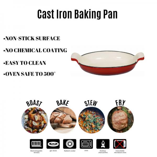 Quality Durable Cast Iron Frying Pan Enameled Cast Iron Pan BSCI ISO9006 for sale